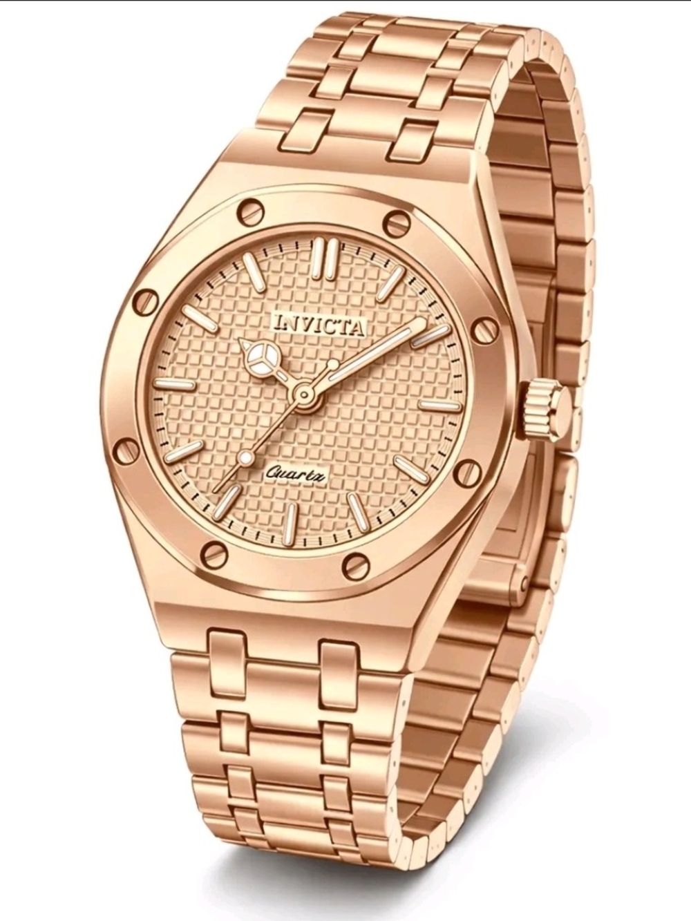 Invicta Rose Gold Tone Women's Stainless Steel Bracelet Watch